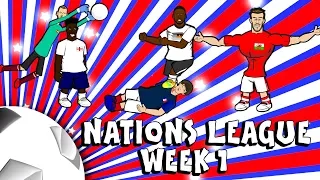 🏆Nations League #1🏆 Rudiger vs Pavard! Bale stunner! England vs Spain! Giroud scores!