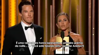 Legendado: Jennifer Aniston & Benedict Cumberbatch no Golden Globes Awards