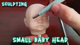 Sculpting a mini Baby Face (Reborn baby doll) in Polymer Clay TIMELAPSE TUTORIAL