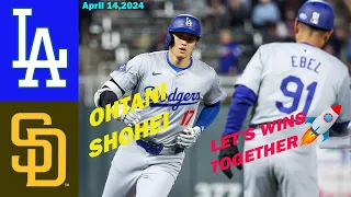 Dodgers Vs Padres  April 14, 2024 Game Highlights MLB Season 2024