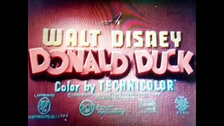 Donald Duck "The Wise Little Hen" (1934) with 1956 Academy Ratio Titles in 16mm Film Print