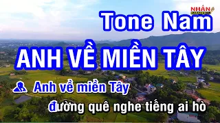 Anh Về Miền Tây (Karaoke Beat) - Tone Nam | @nhanktv