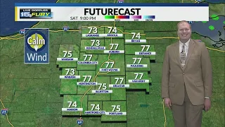 Mostly clear and mild Saturday night