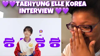 BTS V EMOJI 🐯INTERVIEW WITH ELLE KOREA *Reaction*