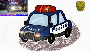 Полицейская машина, мультик раскраска. Как нарисовать машинку #40