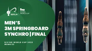 LIVE | #Diving WORLD CUP 2022 | Berlin | FINAL | 3m Synchro | Men