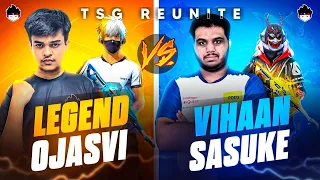 Tsg Legend , Ojasvi Versus Tsg Sasuke & Vihaan 🤯 - Reunited After A Long Time 😭 #tsgarmy - Free Fire