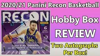 2020-21 Panini Recon Basketball Hobby Box Review / Two Autographs Per Box!
