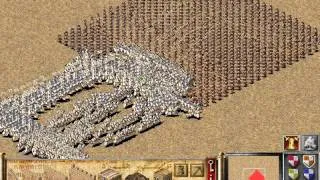 stronghold crusader: 1000 knights vs 1000 cross bow