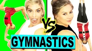 Ultimate Holiday Gymnastics Challenge with Shawn Johnson! (Gymnast vs Olympian)