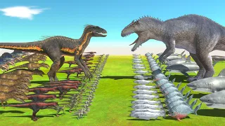 Dinosaur Revolt - Indoraptor Rex Fights All Aquatics Monsters - Animal Revolt Battle Simulator