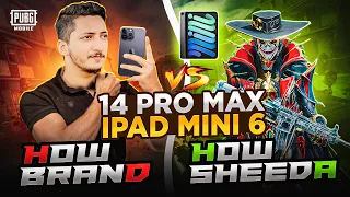 14 pro max vs ipad mini 6 | Device or Skills | Pubg Mobile | How Brand live