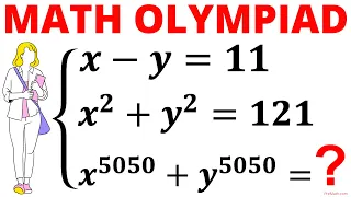 Olympiad Math | Solve for (x^5050)+(y^5050) | Math Olympiad Preparation