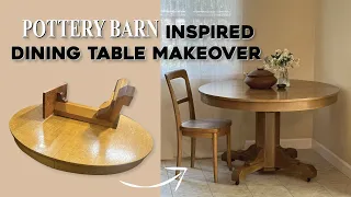 POTTERY BARN inspired dining table makeover | Transform your old dining table!