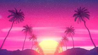 NEON SUNSET 🌇🌅🌄| INFINITE LOOP  |  SCREENSAVER | SYNTH ROAD