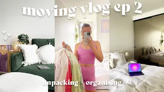 MOVING VLOG 📦 unpacking the closet + furniture deliveries + green couch!! | moving vlog ep. 2