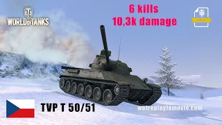 WOT World of Tanks TVP T 50/51 - 6 kills 10,3k damage