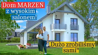 Zbudowali DOM MARZEŃ z wysokim salonem! "Dużo zrobiliśmy sami" 🏠 Nowoczesny dom dla rodziny 2+2