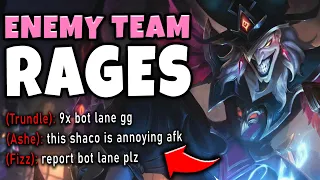 SHACO GOD CAUSES HILARIOUS FREAK OUT!! (THEY RAGE QUIT) - Pink Ward Shaco