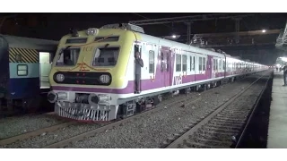 Brand New ICF Swanky Stainless Steel Local Train captured at Vasai Road behind KYN WCAM-3 Locomotive