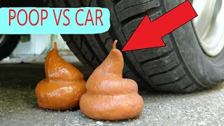 EXPERIMENT: THE MACHINE MAKES THE COLPS under the wheel of the toy car CRASHTEST