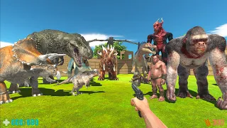 Rescue the Stranded Boat on the Island of Dinosaurs and Dragons - Animal Revolt Battle Simulator