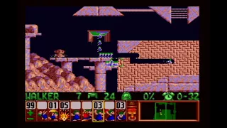 Lemmings (SNES) Mayhem 16: Just a minute