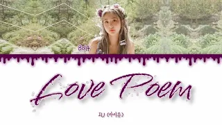 Bol4 (볼빨간사춘기) - Love Poem [Original : IU ] Cover Lyrics HAN/ROM/ENG COLOR CODED