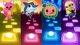 pinkfong VS baby shark VS Cocomelan VS Minions -Tileshop EDM Rush new update!!