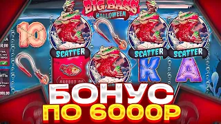 МЕГА ЗАНОС! БОНУС ПО 6.000Р ЗА СПИН В BIG BASS HALLOWEEN! БОНУСКА ЗА ******Р