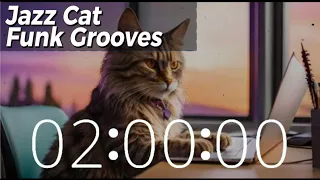 Purr-fect Productivity: 2-Hour Jazz Funk Grooves for Creative Cats #productivitymusic #studybeats