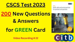 CSCS Test 2023 - 200 New Q&A | CSCS Card UK | CSCS Test Preparation | CSCS Card Test Questions 2023