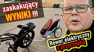 Rower elektryczny x24 z PRZYCZEPKĄ  - Ciekawy wynik testu...