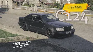 Mercedes C124 3.2 Kompressor. დრაგი ჩემს R34 Skyline-თან და პერემიჩკები in action