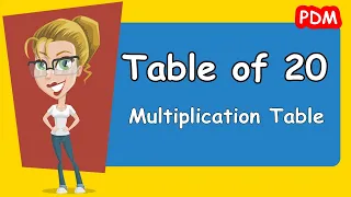 Table of 20 | Rhythmic Table of Twenty | Learn Multiplication Table of 20 x 1 =20 | PDMchildSTUDY