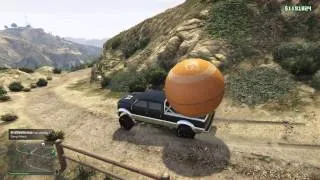 Grand Theft Auto V online how to haul big orange ball in truck