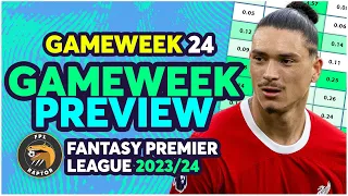 FPL GAMEWEEK 24 PREVIEW | JOTA VS. DARWIN | Fantasy Premier League Tips 2023/24