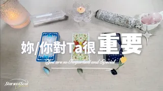 💚塔羅占卜|妳/你對Ta很重要❗️| Ta是誰，原因是什麼| Ta的感受和行動(Timeless)