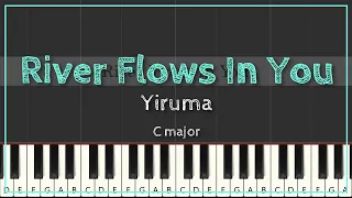 River Flows In You | Yiruma | Easy Piano C Major / A Minor