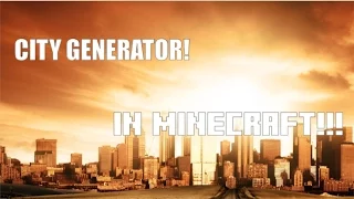 Minecraft | CITY GENERATOR | NO MODS 100% Vanilla | Only One Command | (UPDATED!)