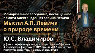 Мысли А.П. Левича о природе времени / Юрий Сергеевич Владимиров / 2018