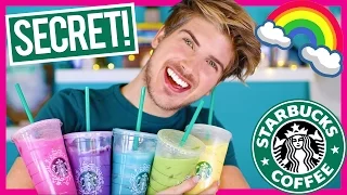 TASTING STARBUCKS SECRET MENU RAINBOW DRINKS!