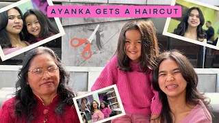 AYANKA, Anita and Sunita Ma get a haircut | Hair spa day at DEEVANS | VLOG | Growing with Ayanka