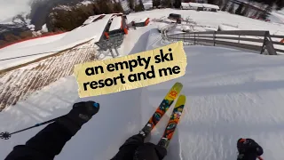 an empty ski resort and me