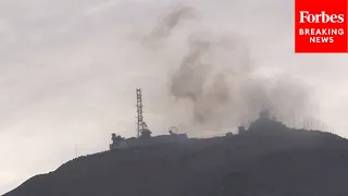 Lebanese Hezbollah Strikes An Israeli Observation Point Across From Sheba Town In Sheikh Mountains