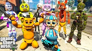 АНИМАТРОНИКИ СПАСАЮТ ФРЕДДИ 5 НОЧЕЙ ФНАФ В ГТА 5 МОДЫ! ЧИКА И БОННИ FNAF ОБЗОР МОДА В GTA 5 ВИДЕО