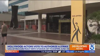 Hollywood actors guild votes to authorize strike, as writers strike continues