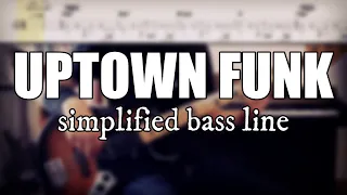 Uptown Funk - Mark Ronson ft. Bruno Mars | Simplified bass line with tabs #7