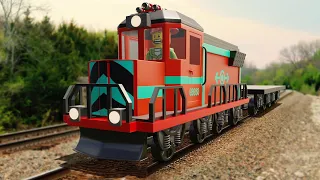 Lego Train Ride - Lego Thief Fail cartoon - choo choo train kids videos