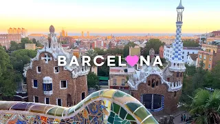 [4K]🇪🇸Walking Tour of Gaudi's Park Güell in Barcelona, Spain ⛲😍 Oct. 2022